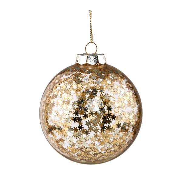 Vánoční závěsná ozdoba ze skla ve zlaté barvě Butlers Sparkle, ⌀ 8 cm