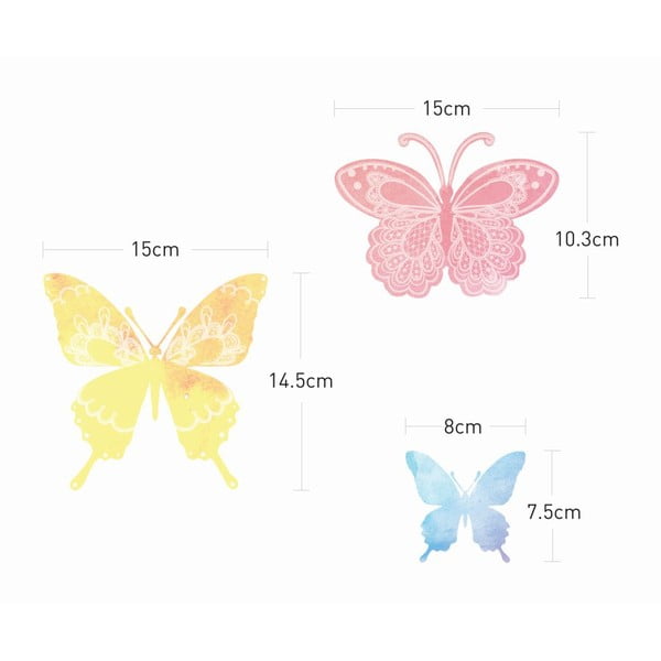 Sada 24 samolepek Ambiance Artistic Butterflies-image-3