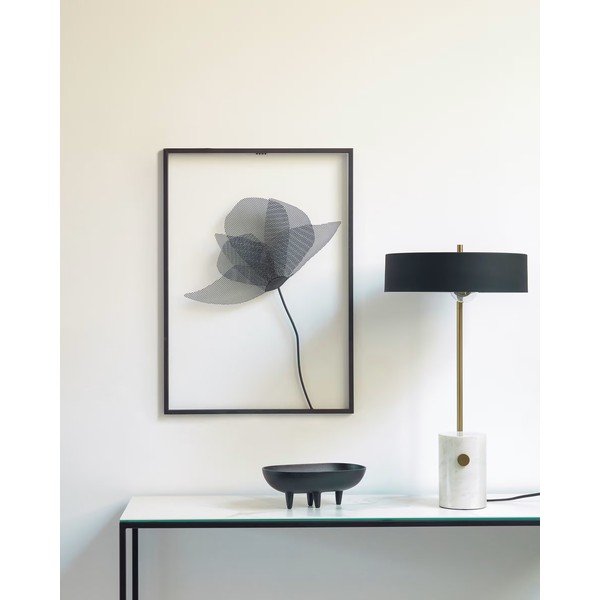 Bílo-černá stolní lampa s kovovým stínidlem (výška 53 cm) Phant – Kave Home-image-1