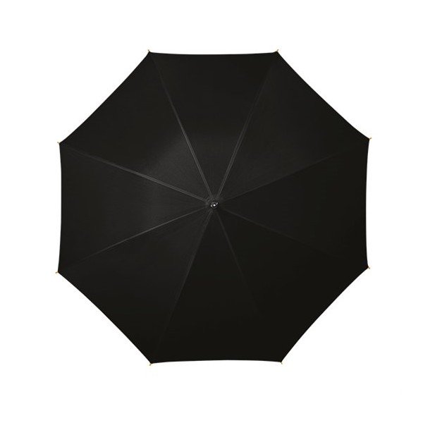 Černý deštník s dřevěným madlem Ambiance Wooden, ⌀ 102 cm-image-1
