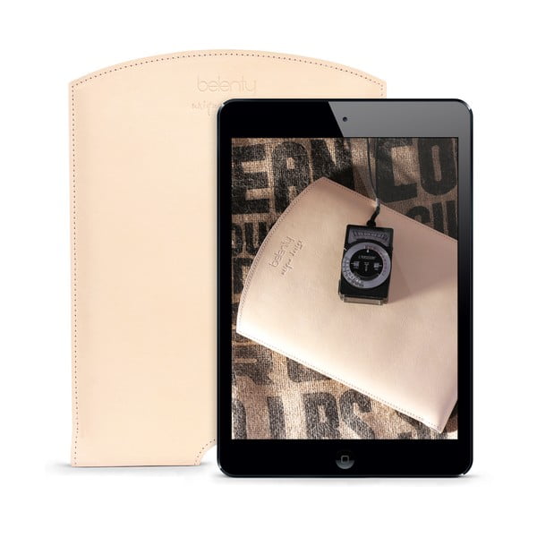 Kožený obal na iPad Air Cream