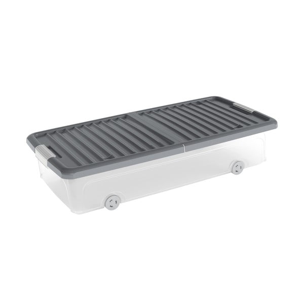 Plastový úložný box pod postel s víkem 74x37x16,5 cm W box underbed L – KIS