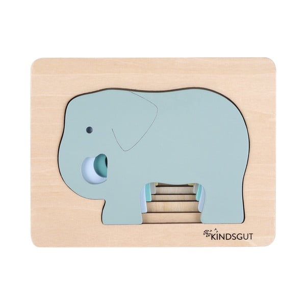 Dřevěné dětské puzzle Kindsgut Elephant