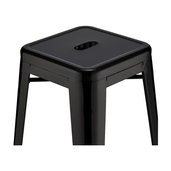 Černé kovové barové židle v sadě 2 ks 76 cm Korona – Furnhouse-image-3