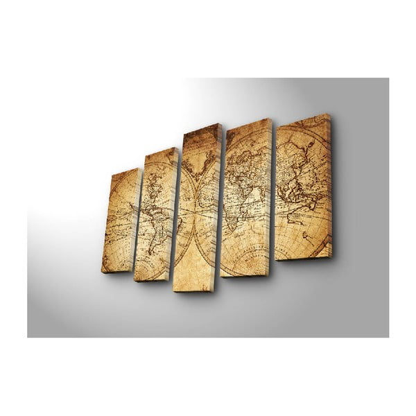 Vícedílný obraz Big Map Of The World, 105 x 70 cm-image-3