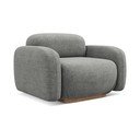 Šedý modul pohovky z textilie bouclé Ailani – Makamii