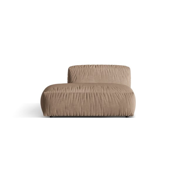 Světle hnědý sametový modul pohovky (levý roh) Martina – Micadoni