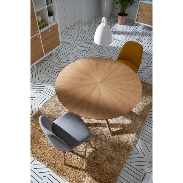 Jídelní stůl v dekoru dubového dřeva sømcasa Carmel, ⌀ 120 cm-image-1