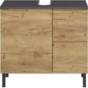 Tmavě šedá skříňka pod umyvadlo v dekoru dubu 60x56 cm Salinas - Germania