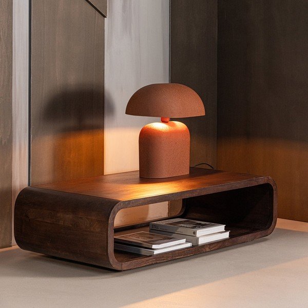 Konferenční stolek z mangového dřeva v tmavě přírodní barvě 60x120 cm Kinu – WOOOD-image-1