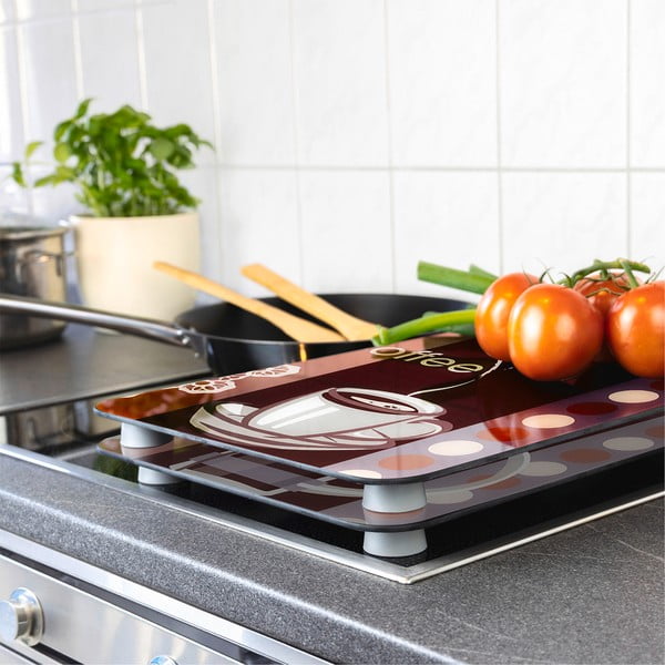 Sada 2 skleněných krytů na sporák Maximex Coffee, 52 x 30 cm-image-1