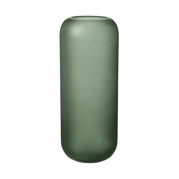 Zelená skleněná váza Blomus Bright, výška 30 cm