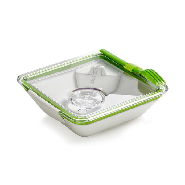 Bílo-zelený svačinový box Black + Blum Apetit, 880 ml-image-1