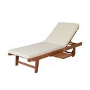 Dřevěné zahradní lehátko v krémovo-přírodní barvě San Diego – Garden Pleasure