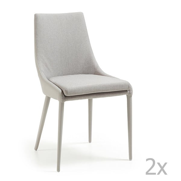 Sada 2 bílých židlí La Forma Dant