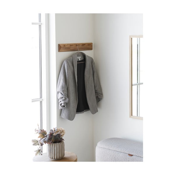 Nástěnný věšák z dubového dřeva v přírodní barvě 50 cm Barco – House Nordic-image-1