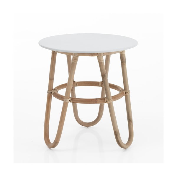 Kulatý konferenční stolek v bílo-přírodní barvě ø 50 cm Jalaja - Tomasucci