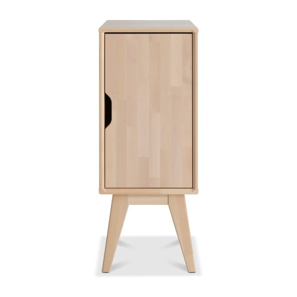 Ručně vyráběný noční stolek z masivního březového dřeva Kiteen Kolo
