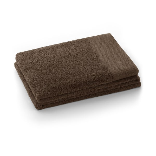 Hnědý froté bavlněný ručník 50x100 cm Amari – Restilo