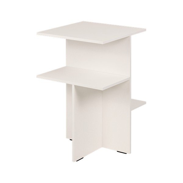 Šedobéžový noční stolek s poličkami Atik – noo.ma-image-2