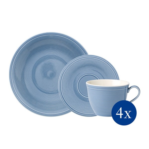 12dílný modrý porcelánový set nádobí na kávu Like by Villeroy & Boch Group