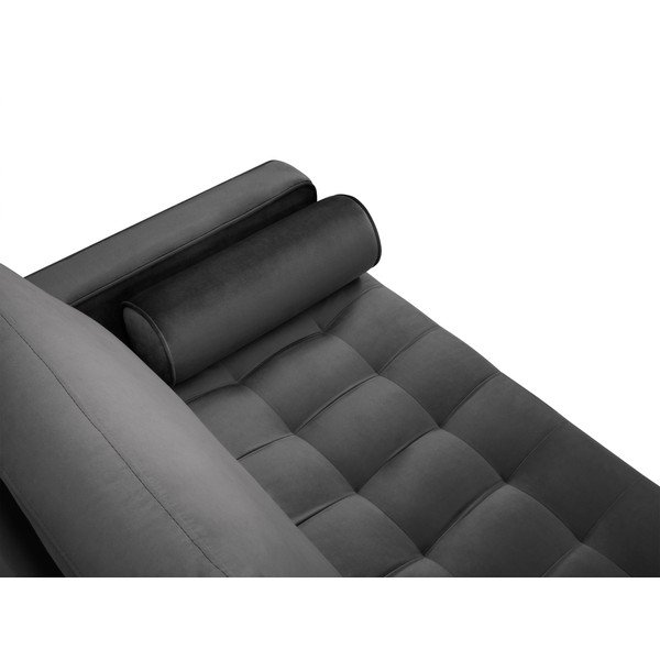 Tmavě šedá sametová pohovka Milo Casa Santo, 174 cm-image-4