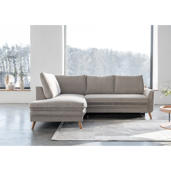 Béžová rozkládací rohová pohovka (levý roh) Charming Charlie – Miuform-image-1