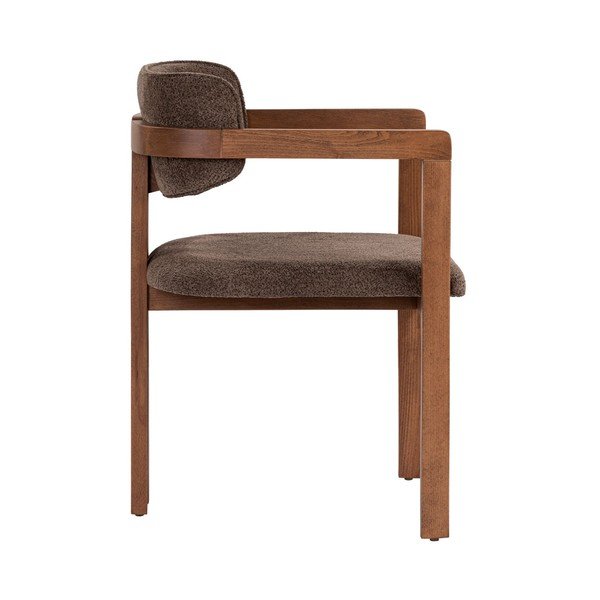 Hnědé jídelní křeslo s područkami Toscana – Kalune Design-image-3