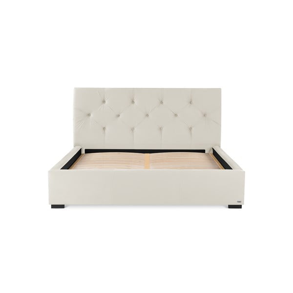 Krémově bílá dvoulůžková postel s úložným prostorem Guy Laroche Home Fantasy, 140 x 200 cm