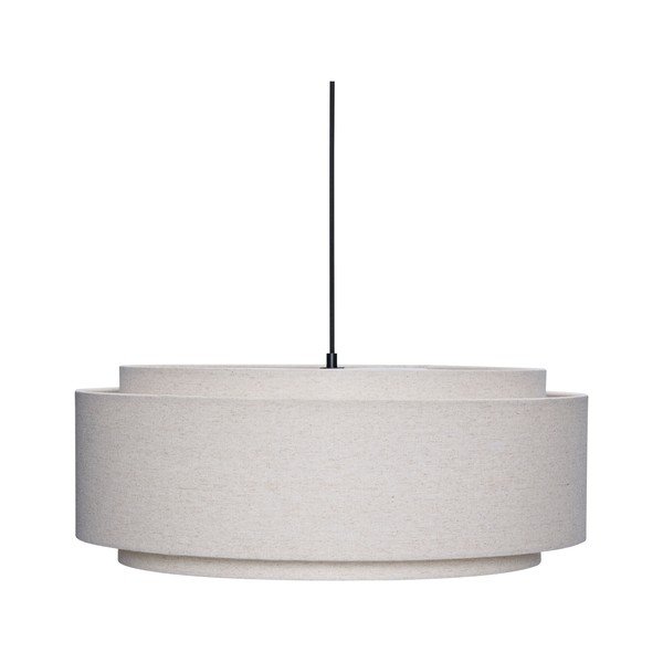 Krémové látkové závěsné svítidlo ø60x23 cm Sable – Hübsch