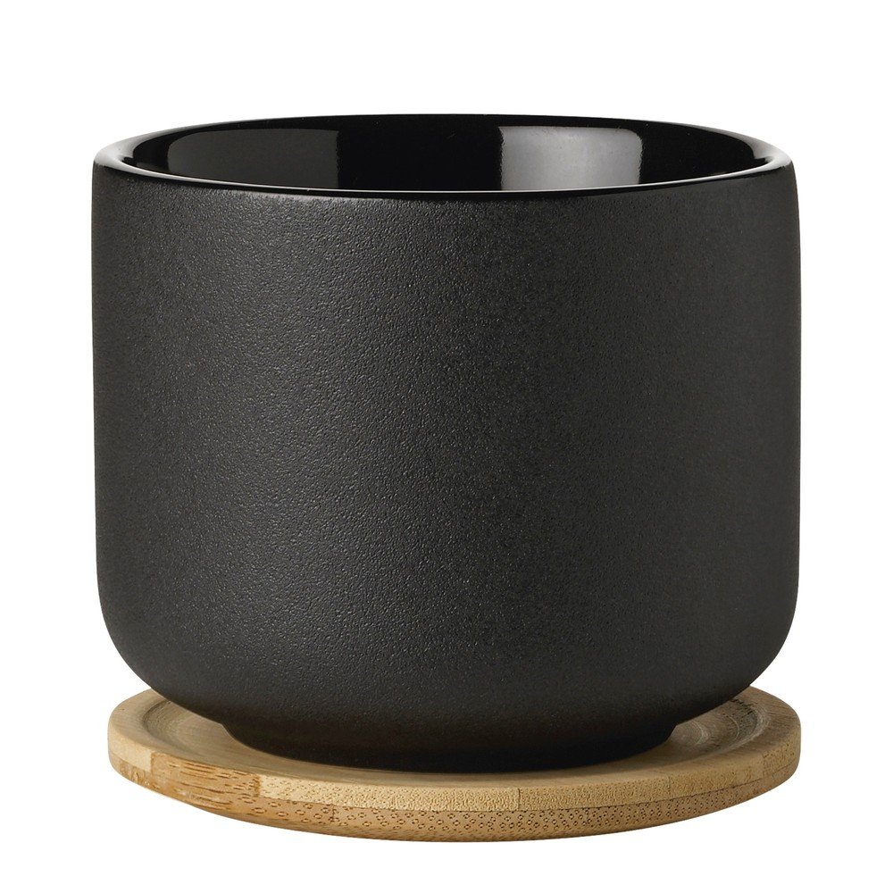 Černý kameninový šálek na cappuccino 200 ml Theo – Stelton