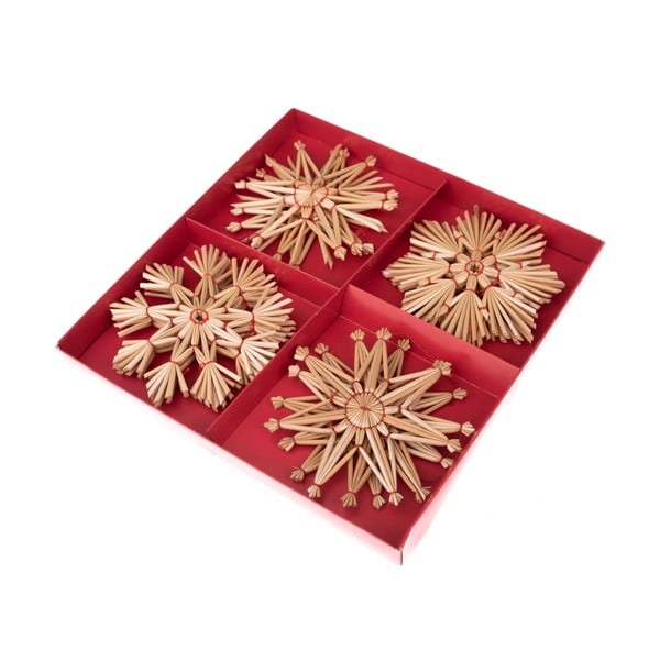 Slaměné vánoční ozdoby v sadě 12 ks – Dakls