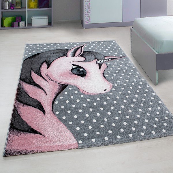 Růžovo-šedý dětský koberec 140x200 cm Kids – Ayyildiz Carpets-image-1