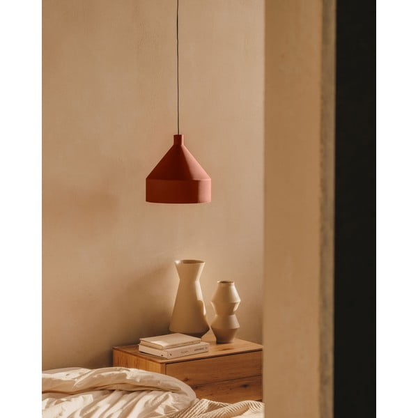 Závěsné svítidlo v terakotové barvě s kovovým stínidlem ø 30 cm Peralta – Kave Home-image-1