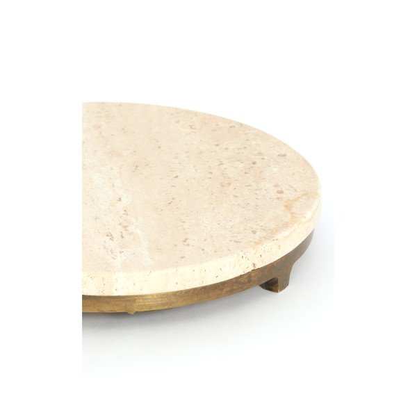 Kulatý odkládací stolek s deskou z kamene ø 26 cm Leda – Light & Living-image-3