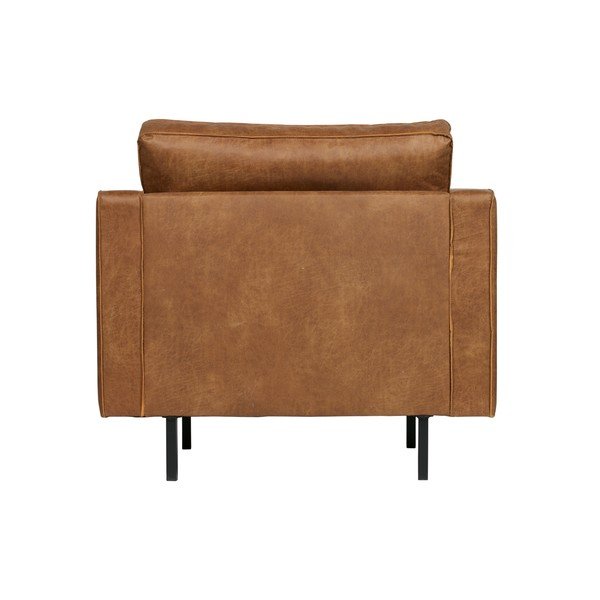 Koňakově hnědé křeslo z imitace kůže BePureHome Rodeo-image-3
