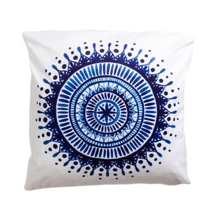 Modro-bílý dekorační polštář 45x45 cm Mandala - JAHU collections