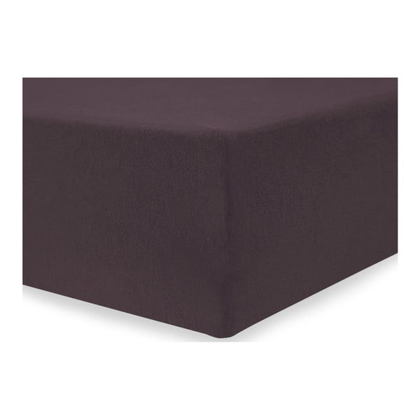 Hnědé elastické prostěradlo DecoKing Nephrite, 80 - 90 cm-image-1