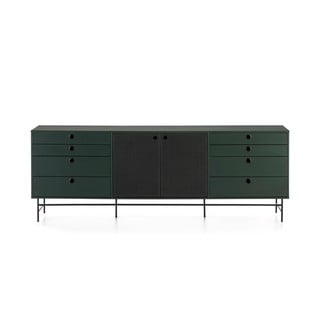 Černo-zelená komoda Teulat Punto, šířka 212 cm