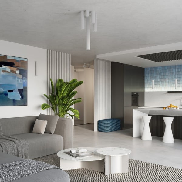 Bílé závěsné svítidlo Gleam – Sollux-image-3