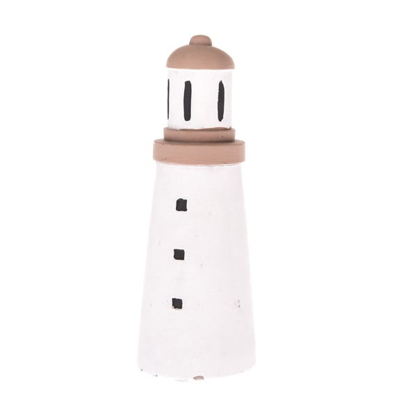 Bílá betonová dekorace Dakls Lighthouse, výška 18 cm
