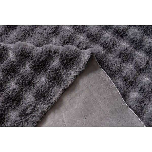 Antracitový pratelný kulatý koberec ø 200 cm Bubbly – Oyo Concept-image-1