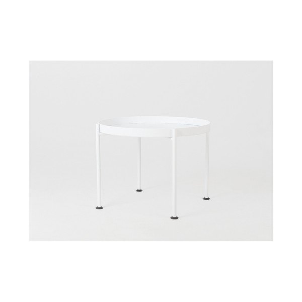 Bílý odkládací stolek Custom Form Hanna, ⌀ 60 cm-image-1