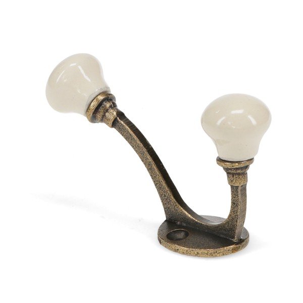 Krémový kovový nástěnný věšák 3 cm – Rex London-image-3