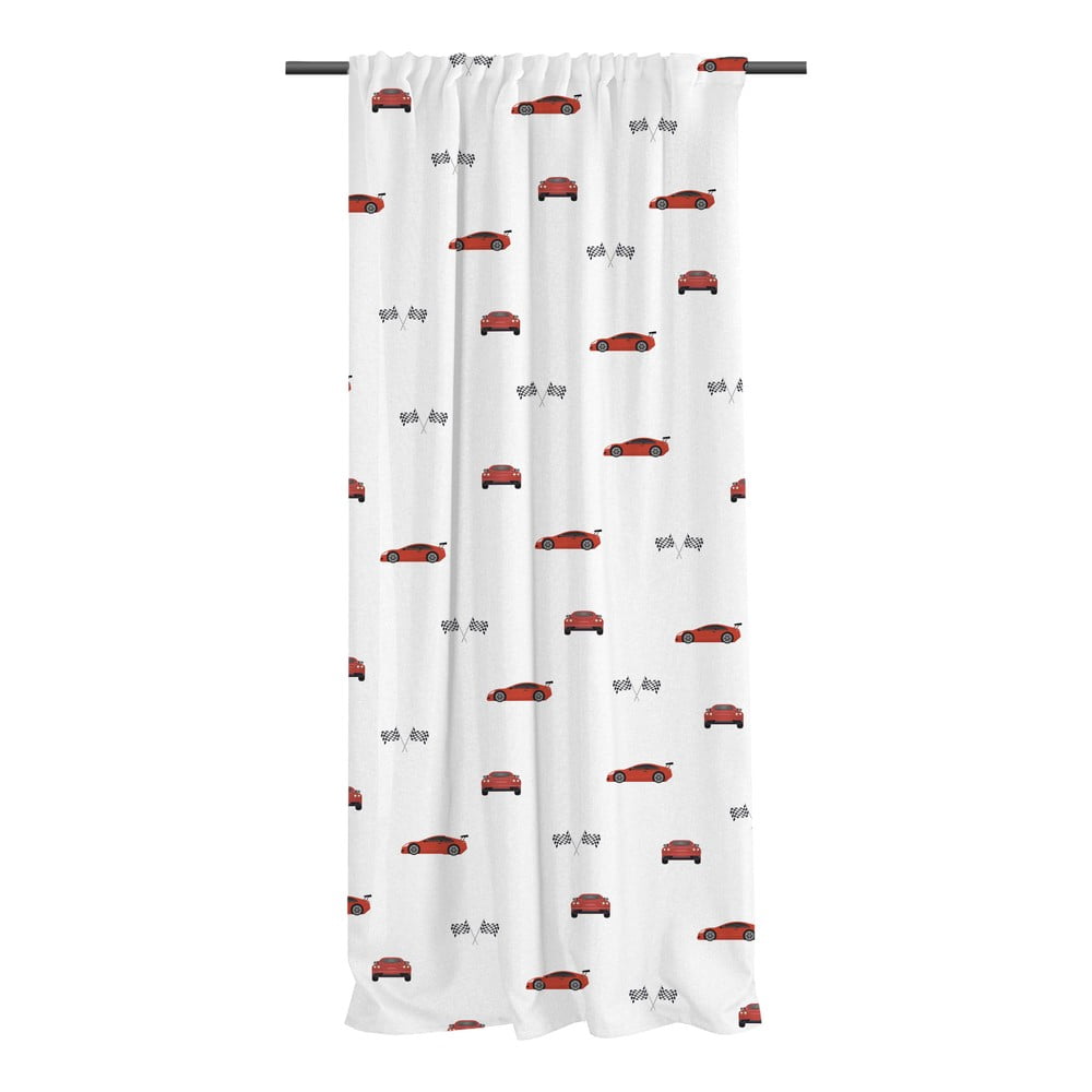Dětský závěs z bavlněného saténu 110x250 cm Fast Cars – Butter Kings