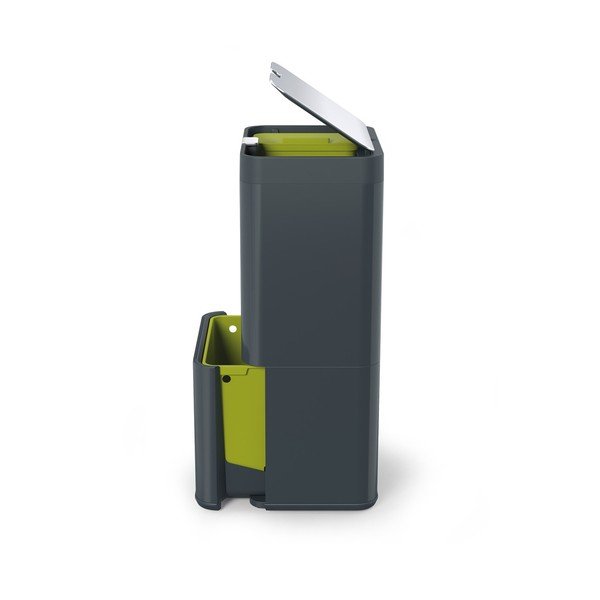 Šedý koš na tříděný odpad Joseph Joseph IntelligentWaste Totem, 60 l-image-3