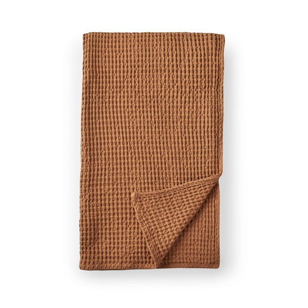 Hnědá bavlněná deka 150x200 cm Jaipur Chunky Waffle – Pineapple Elephant