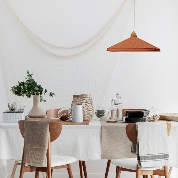 Červené závěsné svítidlo SULION Elena, výška 150 cm-image-1