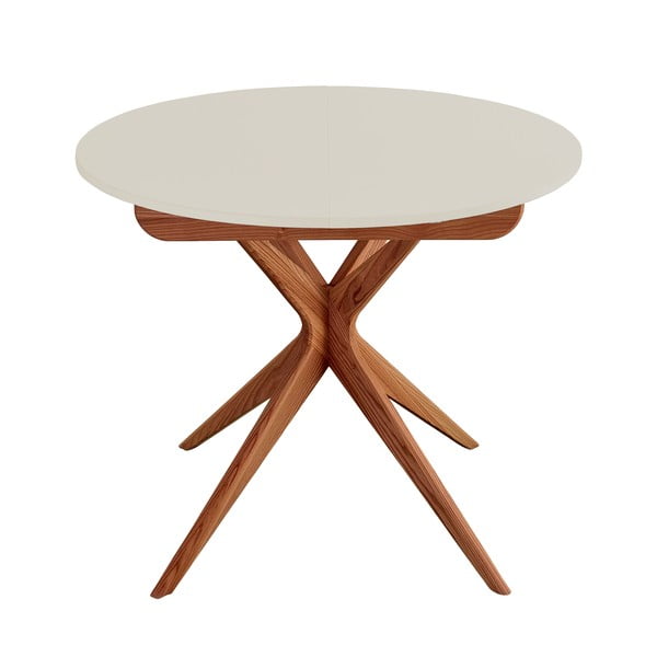 Kulatý rozkládací jídelní stůl s přídavnou deskou ø 90 cm Jubi – Ragaba