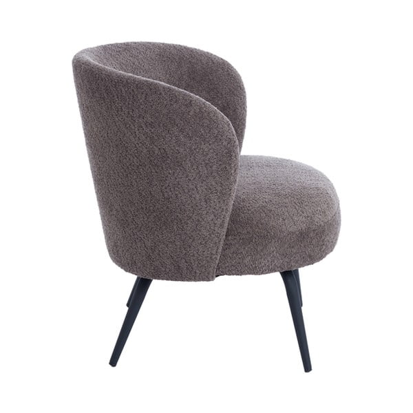 Tmavě hnědé křeslo z textilie bouclé Dieyda – Light & Living-image-3